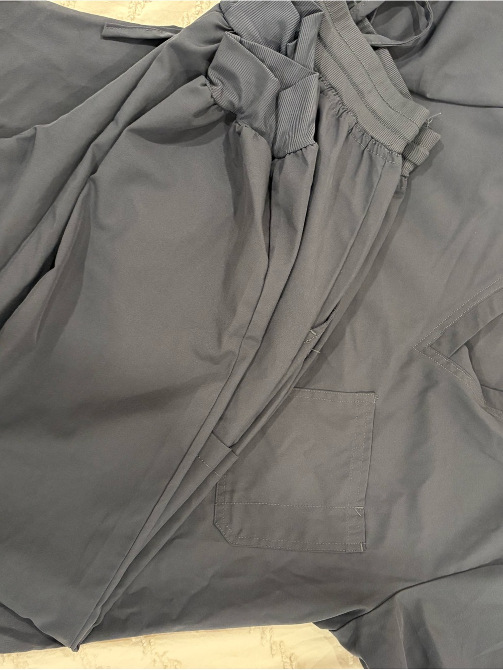 Women’s Gray Drawstring scrub Jogger set